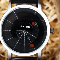 Kép 2/4 - Paidu Kreatív Férfi Karóra - Fekete - Designbőr szíj