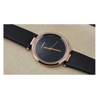 Kép 2/2 - Divatos Sinobi Női Karóra - Rosegold - Fekete - Bőr Szíj