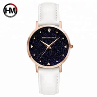 Kép 1/3 - Hannah Martin Star Női Karóra - Rosegold - Fehér Bőr Szíj