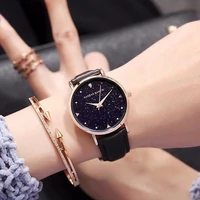 Kép 2/5 - Hannah Martin Star Női Karóra - Rosegold - Fekete Bőr Szíj
