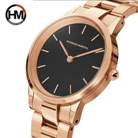 Kép 2/3 - Hannah Martin Női Karóra - Rosegold - Fekete