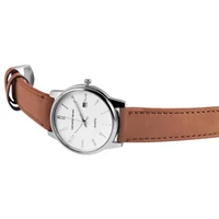 Kép 2/3 - Leonardo Verrelli Férfi Karóra - Barna - Ezüst - Designbőr szíj