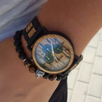 Kép 3/4 - BRAVE – Black and Wood – Kronográf Zebrafa Berakásos Férfi Karóra