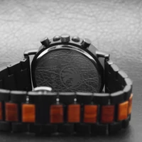 Kép 2/3 - BRAVE – Black and Red – Kronográf Zebrafa Berakásos Férfi Karóra