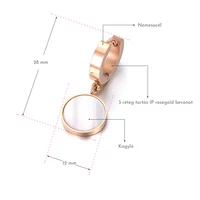Kép 2/4 - Rosegold Nemesacél Női Fülbevaló - Kagyló Berakás