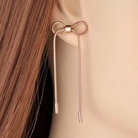 Kép 4/5 - Rosegold Nemesacél Masni Női Fülbevaló
