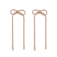 Kép 3/5 - Rosegold Nemesacél Masni Női Fülbevaló
