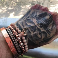 Kép 2/3 - BRAVE - Imperium - Extravagáns Unisex Karkötő Szett - Rosegold