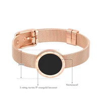Kép 2/5 - Rosegold Nemesacél Mesh Női Karkötő - Római Szám Medál