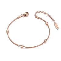 Kép 1/5 - Rosegold Nemesacél Női Karkötő - Gömb Medálokkal