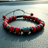 Kép 2/5 - Mcllroy Cinóber Vörös - Buddha Gyöngy Karkötő