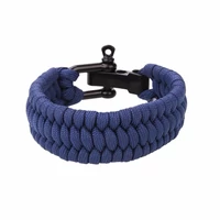 Kép 3/3 - Kék Paracord Karkötő - Fekete Zár