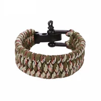 Kép 2/2 - Terepmintás Paracord Karkötő - Fekete Zár