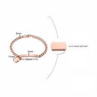 Kép 4/5 - Rosegold Nemesacél Karlánc Gravírozható Medállal