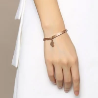 Kép 2/5 - Rosegold Nemesacél Karlánc Gravírozható Medállal