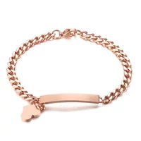 Kép 1/5 - Rosegold Nemesacél Karlánc Gravírozható Medállal