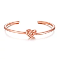 Kép 1/4 - Rosegold Nemesacél Csomó Mintás Női Karkötő
