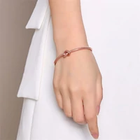 Kép 3/4 - Rosegold Nemesacél Csomó Mintás Női Karkötő