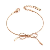 Kép 1/6 - Rosegold Nemesacél Masni Karkötő