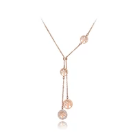Kép 3/5 - Rosegold Nemesacél Női Nyaklánc - Életfa Medálokkal