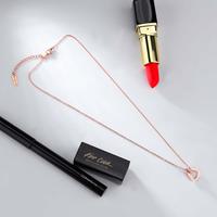 Kép 4/5 - Rosegold Nemesacél Szív Női Nyaklánc - Cirkónia Köves Dísz