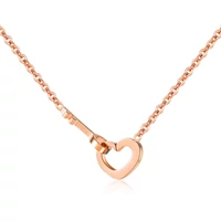 Kép 1/3 - Rosegold Nemesacél Szív Női Nyaklánc