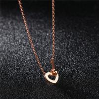 Kép 2/3 - Rosegold Nemesacél Szív Női Nyaklánc