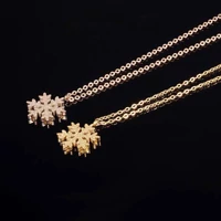 Kép 4/4 - Rosegold Acél Hópehely Női Nyaklánc