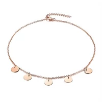 Kép 1/4 - Rosegold Nemesacél Kör Medál Női Nyaklánc