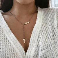 Kép 2/5 - Nemesacél Rosegold Női Nyaklánc - Borospohár Medál