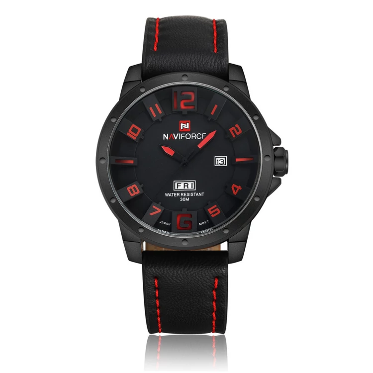 Naviforce Férfi Karóra - Fekete - Vörös