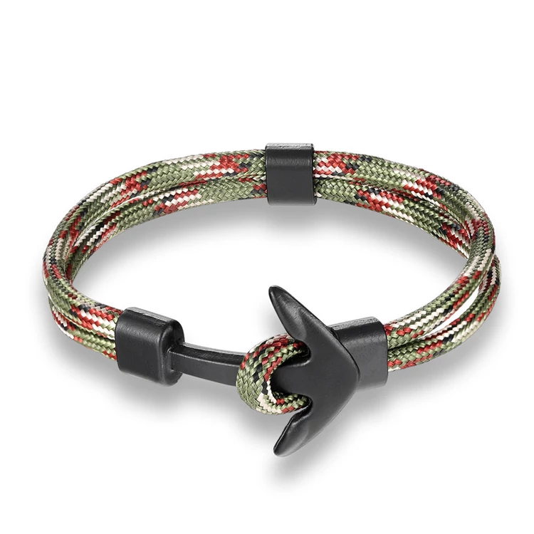 Paracord Horgony Karkötő - Navy Design - Terepmintás