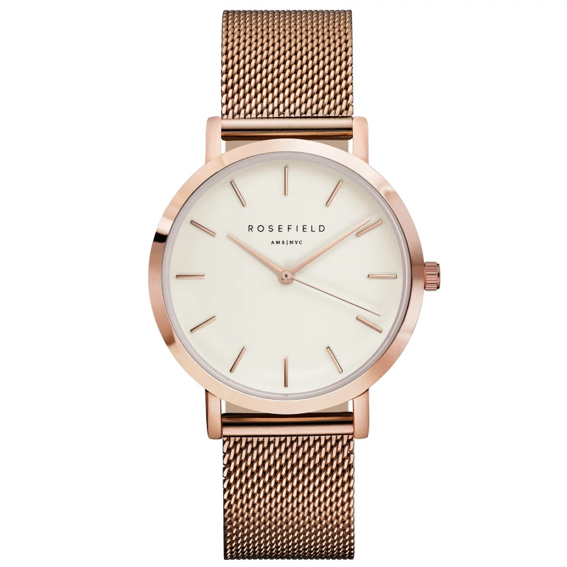 Rosefield Női Üzleti Karóra - Rosegold - Fehér