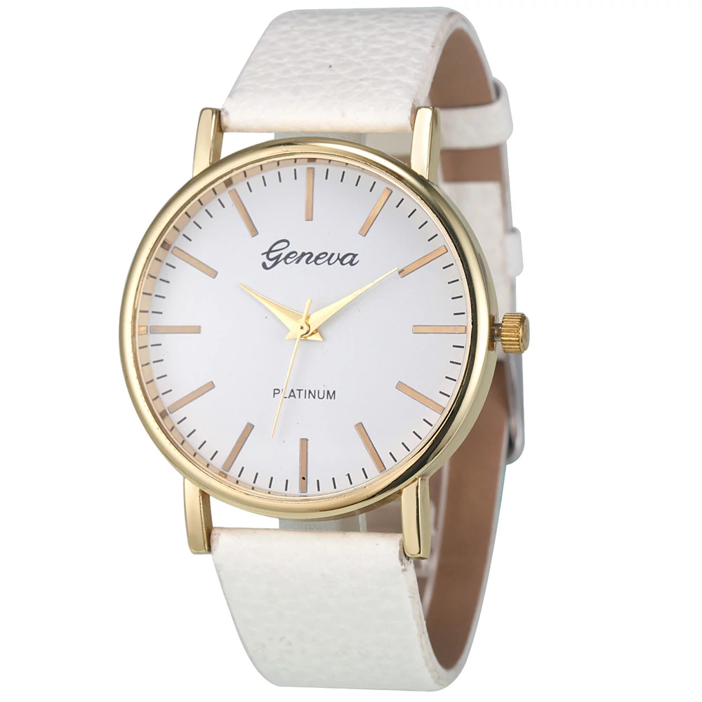 Geneva Elegáns Női Karóra - Fehér - Arany