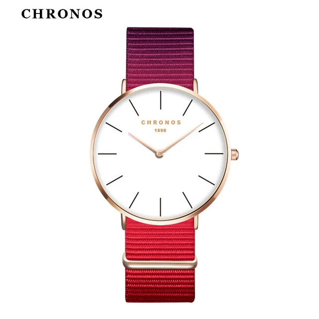 Chronos Rózsaszín Szövetszíjas Karóra - Rosegold Tok