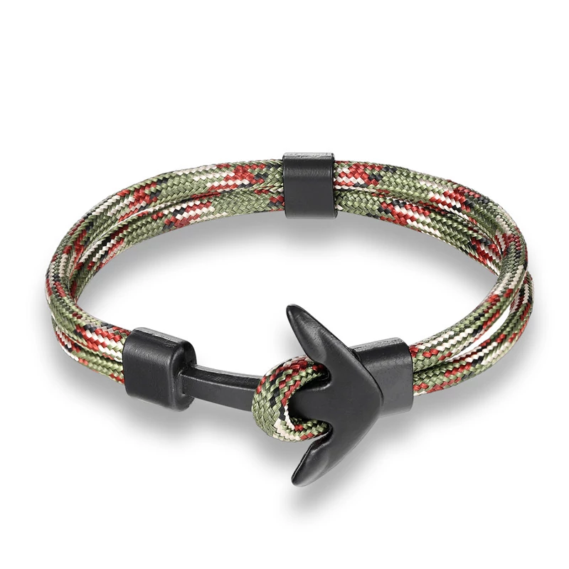Paracord Horgony Karkötő - Navy Design - Terepmintás