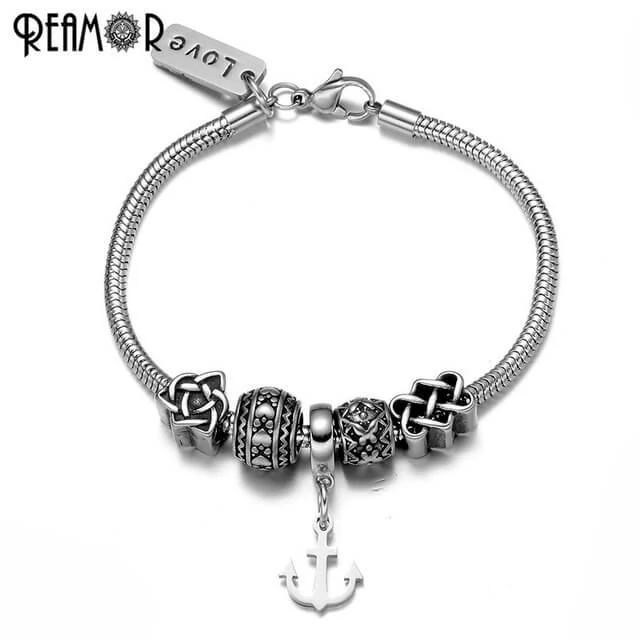 REAMOR – Nemesacél Charm Horgony Karkötő