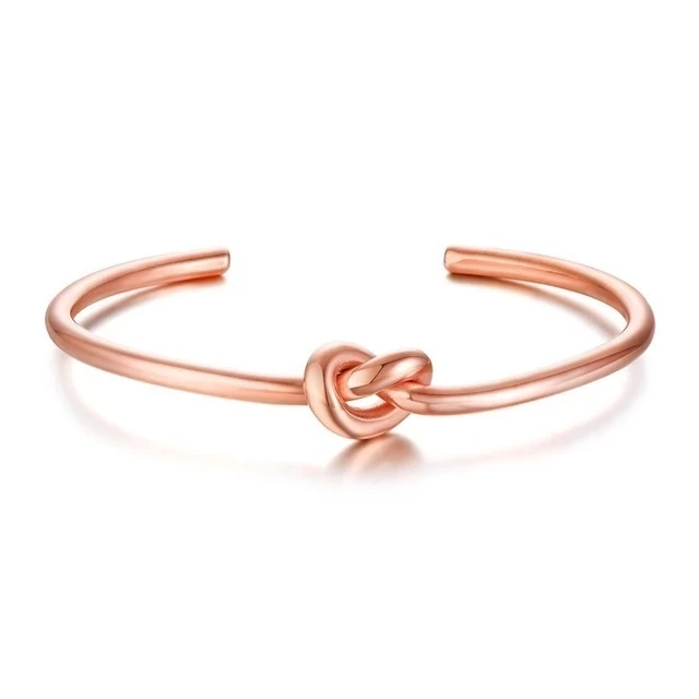 Rosegold Nemesacél Csomó Mintás Női Karkötő