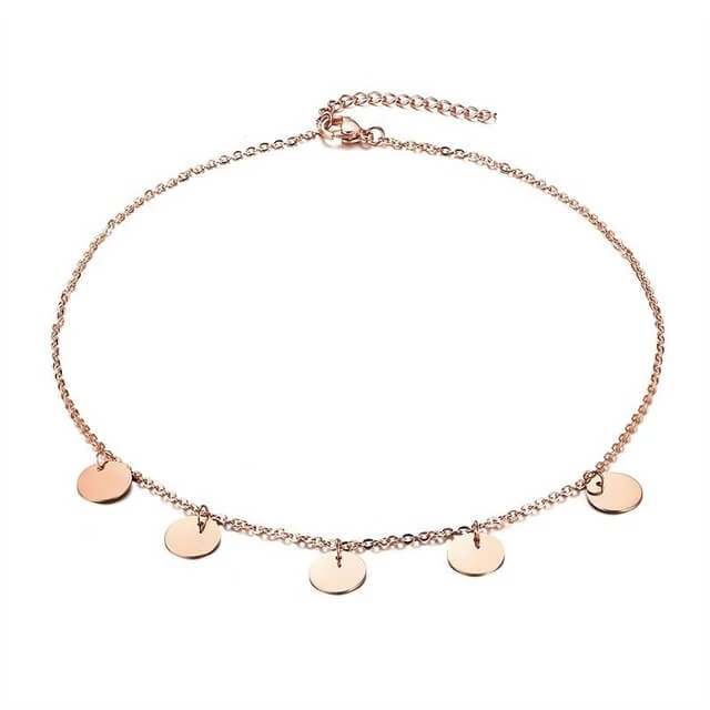 Rosegold Nemesacél Kör Medál Női Nyaklánc